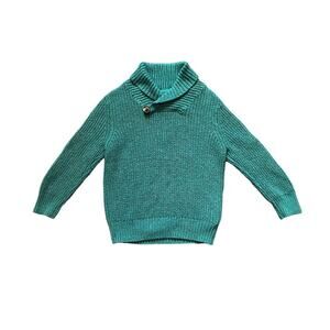 Baby Gap Boys Green Knit Chunky Pullover Sweater Sz 18-24m
